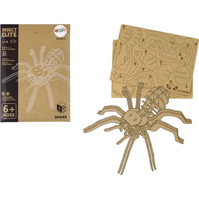 Lean Drevené 3D puzzle Pavúk 31 ks