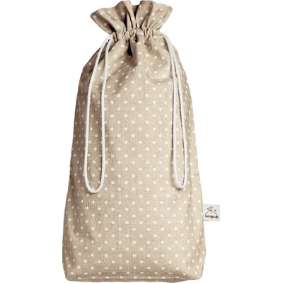 Wrap - up Funkční pytlík Wrapáček, obal na chléb i pečivo, vel. L, režný s puntíkem – Zboží Dáma