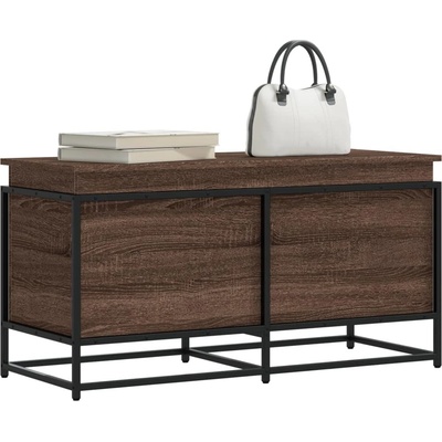 VidaXL Úložný box s víkem hnědý dub 100 x 40 x 51,5 cm kompozitní dřevo