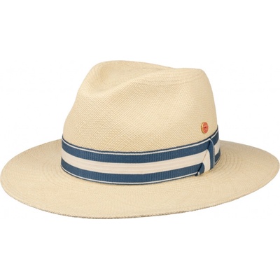 Mayser Gedeon luxusní panamský klobouk Fedora s dvoubarevnou stuhou UV faktor 80