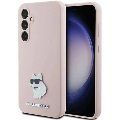 KARL LAGERFELD Кейс Karl Lagerfeld Silicone Choupette Metal Pin за Samsung Galaxy S23 FE, розов (3666339218690)