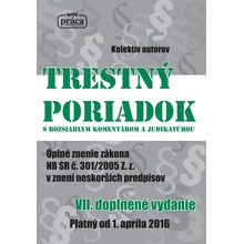 Trestný poriadok s komentárom a judikatúrou od 1. apríla 2016