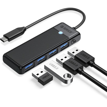 ORICO хъб USB3.1 HUB Type-C - 4 x USB3.0 - PAPW4A-C3-015-BK (6941788869004)