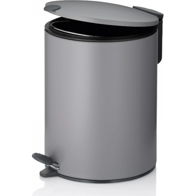 Kela Кош за отпадъци с педал Mats - светло сив - 5л (KELA 23700)