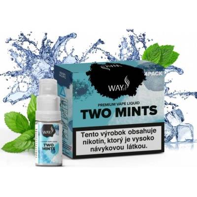 WAY to Vape TWO MINTS 4Pack 4 x 10 ml - 3 mg
