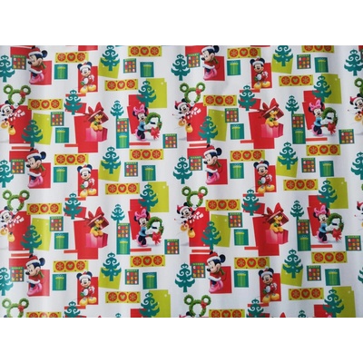 Goleto Balicí papír bílý Mickey a Minnie 2m x 70cm | 4 kusy
