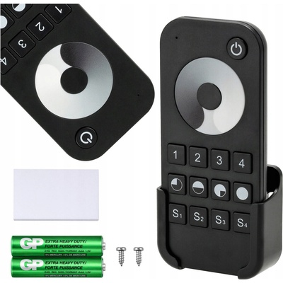Diaľkové ovládanie stmievača pre LED pásiky COB mono rf rádiové diaľkové ovládanie 4 zóny dotykové