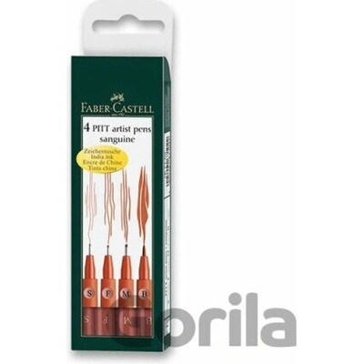 Faber-Castell 167102 Pitt Artist Pen 4 ks S F M B sanguine