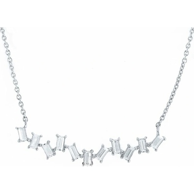 Eppi Moderný zlatý náhrdelník s baguette lab-grown diamantmi N49884