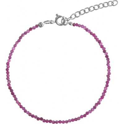 Again Jewelry korálkový náramok z rubínu AJKNR008