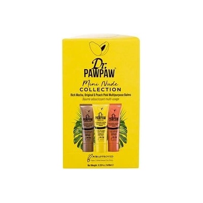 Dr. Pawpaw Rich Mocca multifunkční balzám 10 ml + Original multifunkční balzám 10 ml + Peach Pink multifunkční balzám 10 ml dárková sada