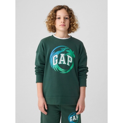 GAP 406762-01 dětská mikina s logem zelená