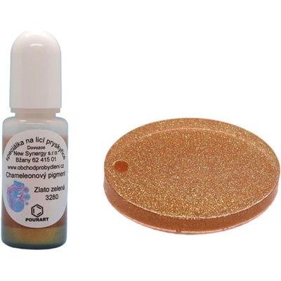 PourArt Chameleonový pigment do pryskyřice 3280 zlatozelená 10 ml