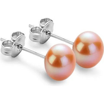 Image 1 of Swan Сребърни обици със сладководни розови перли 8-9мм E8085P Swan