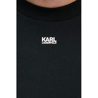 Karl Lagerfeld Тениска Karl Lagerfeld в черно с изчистен дизайн 544221.755052 (544221.755052)