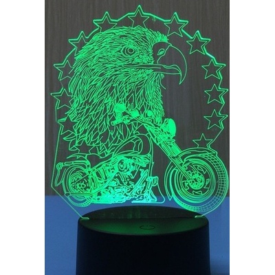 Beling Detská lampa, Orol na motorke, 7 farebná QS273