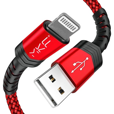 MKF USB12AL USB/Lightning, 1,2m, červený