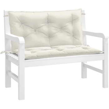 Image 1 of vidaXL Възглавници за градински пейки 2 бр кремави 100x50x7 см плат (4002588)