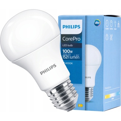 Philips LED žiarovka E27 A60 13W = 100W 1521lm 4000K Neutrálna