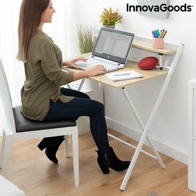 InnovaGoods Сгъваемо бюро с рафт Tablezy InnovaGoods