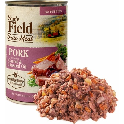 Sam's Field Puppy True Meat Pork Carrot & Linseed Oil 400 g