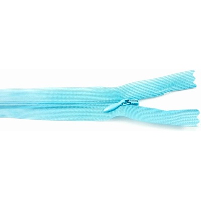 Nedeliteľný skrytý zips (3mm) rôzne farby - dĺžka 18 cm - 60 cm 55 cm Tyrkysová