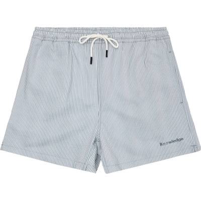 KnowledgeCotton Apparel Мъжки бански слипове KnowledgeCotton Apparel Mid-Thigh Stripe Seersucker Swimshorts Swim brief - Blue Stripe - размер XL (050-2429-0113)