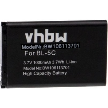 VHBW Батерия за Nokia 1100 / 2600 / 6600 / N70 / N71, BL-5C, 1000 mAh (106113701)