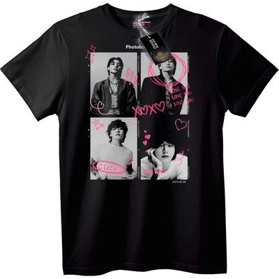 NOONEBRAND Тениска Love колаж със снимки - 2XL, White