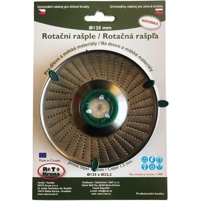 Rašple rotační jemná Ø 125 mm, čepel 1,5 mm