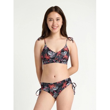 Modibodi Menstruační plavky Teen High Bikini Jungle Palm Black spodní díl