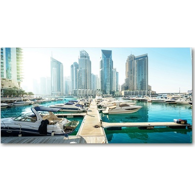 Foto obraz fotografie na skle Marina Dubaj 100x50 cm