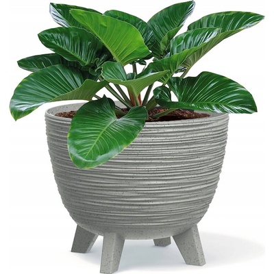 Prosperplast Květináč plast šedý 39,5 x 39,5 x 32 cm