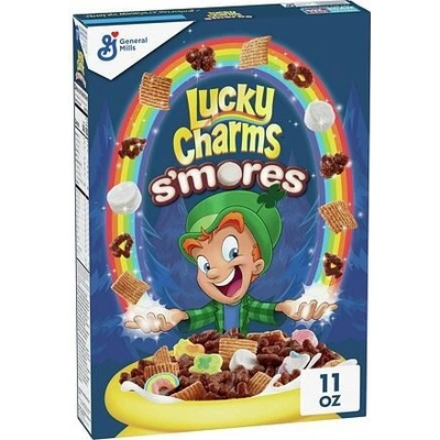 Lucky Charms S'Mores cereálie s marshmallow s příchutí čokolády a sušenek 311 g
