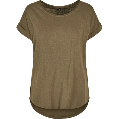Build your Brand Tričko BY 036 slubové krátký rukáv dámské COT56003655000 olive