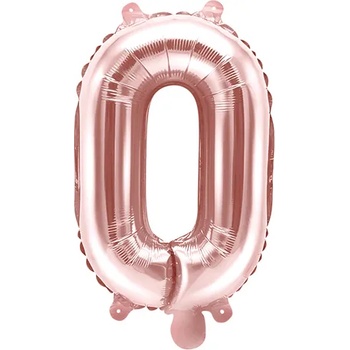 Image 1 of PartyDeco Балон от фолио Mini - Буква О 35см розово златен