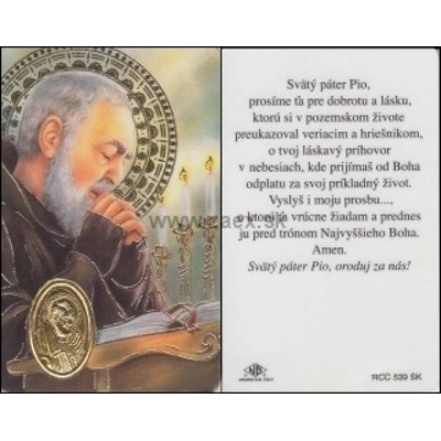 RCC kartička - Svätý páter Pio (RCC539SK)