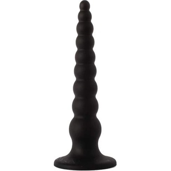 X-Men Лепящо се дилдо с топчета - Butt Plug "KOMS BLACK ANAL" 20 cm