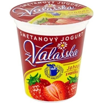 Mlékárna Valašské Meziříčí Smetanový jogurt z Valašska jahoda s vanilkou 150 g