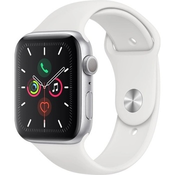 Силиконова каишка за Apple Watch, Sport Band, Съвместима с Apple Watch 1/2/3/4/5/6, White/Alb, 38 mm