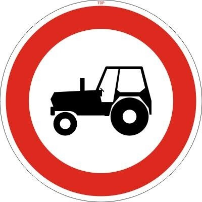 Dopravní Značka B6 Zákaz vjezdu traktorů