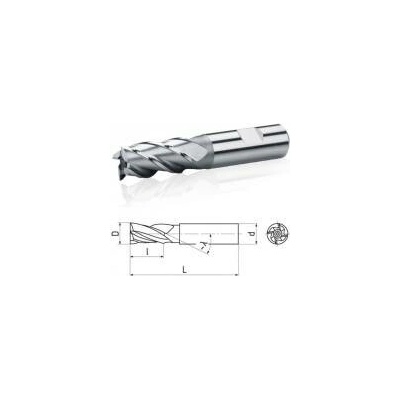Fréza 06x13mm válcová čelní krátká HSS Co8 140218
