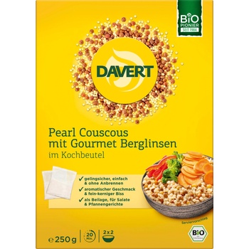 Davert Био перлен кускус с гурме планинска леща - 250 г