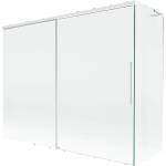 Mexen Rox L параван за вана, двукрилен плъзгащ се 190 + 90 x 150 cm, прозрачен, бял - 8C9L-190-090-20-00 (8C9L-190-090-20-00)