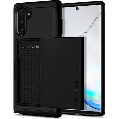 Spigen Slim Armor CS Case - хибриден кейс с отделение за кр. карти и най-висока степен на защита за Samsung Galaxy Note 10 (черен)
