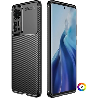 Xiaomi Mi 12 Pro 5G Удароустойчив Carbon Fiber Калъф и Протектор