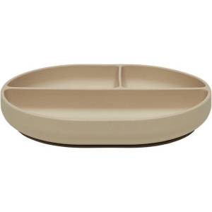 OYOY Mini Бежова силиконова детска чиния 17x21, 5 cm Enkei - OYOY Mini (M107657)