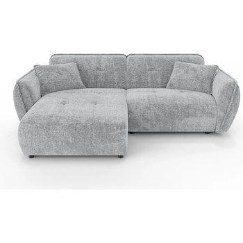 ROPEZ Светлосив шенилов ъглов диван (ляв ъгъл) Nelia - Ropez (Nelia Narożnik L - Lewa OT Cremona 81)