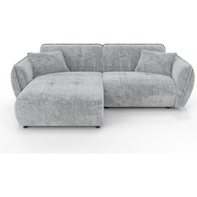 ROPEZ Светлосив шенилов ъглов диван (ляв ъгъл) Nelia - Ropez (Nelia Narożnik L - Lewa OT Cremona 81)