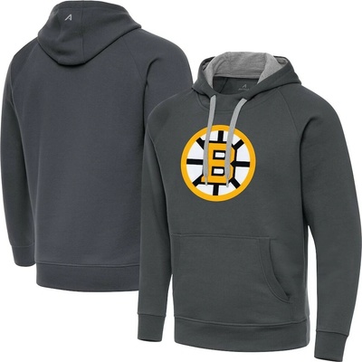 Boston Bruins Antigua Victory Pullover Hoodie Charcoal